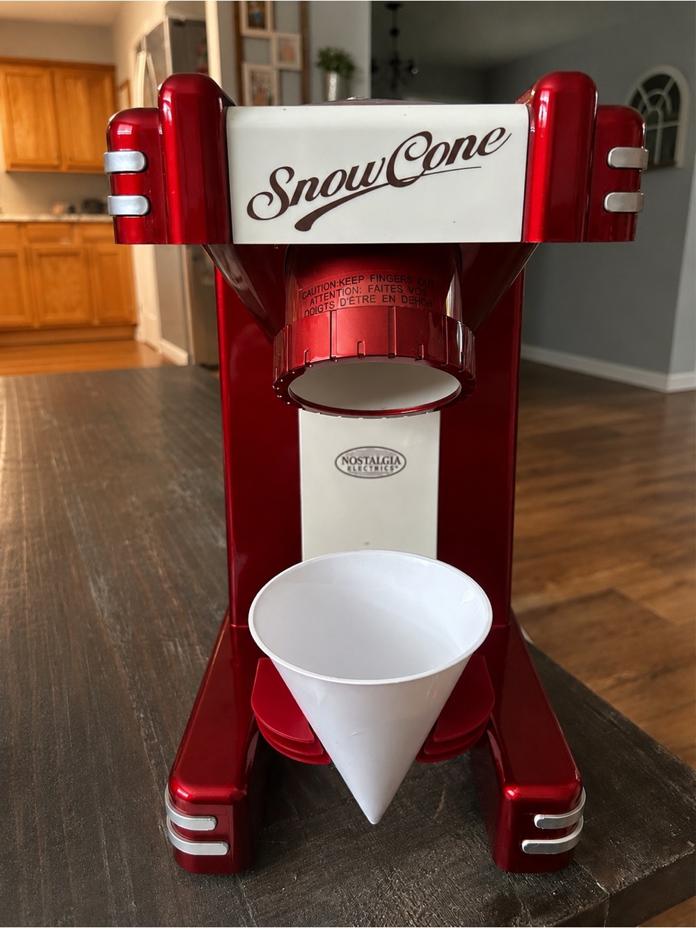 Nostalgia Red and White Snow Cone Maker
